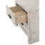 Table de chevet beige et grise - 2 tiroirs de rangement rustiques