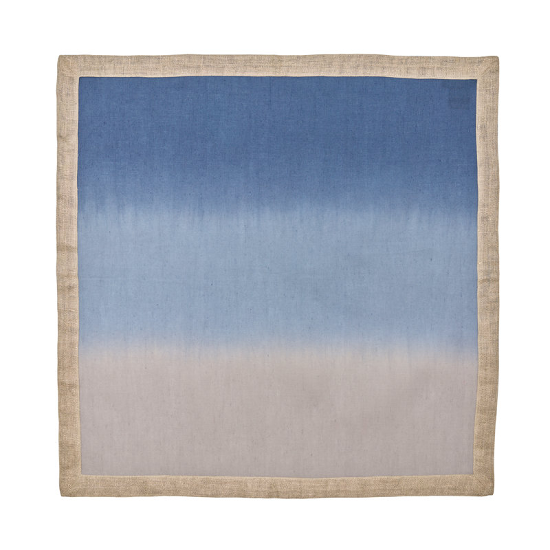 Dip Dye Linen Napkin, Blue/Gray