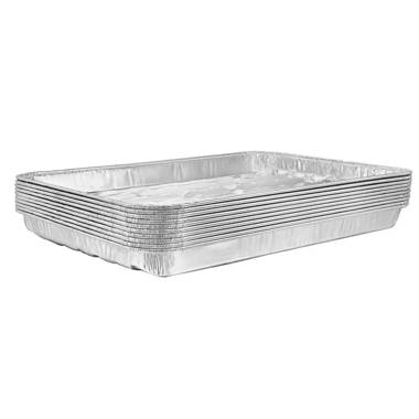 Disposable Aluminum 9 x 9 x 1 3/4 Square Cake Pan with Clear Plastic Lid #1100P (100)