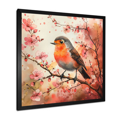 Oiseau de merle au printemps II - Art mural oiseau
