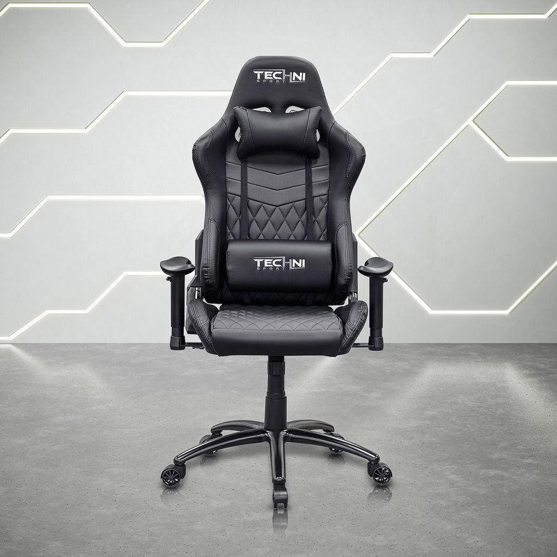 Executive Chair With Faux Leather, Swivel, Lumbar Support, Adjustable Height, Headrest, Wheels