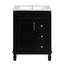 Meuble-lavabo 24 po avec lavabo en céramique, petite armoire de salle de bain, armoire moderne avec 2 tiroirs et tablette réglable-1287415951