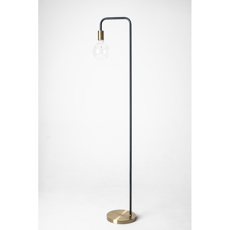 Price 146cm Arched Floor Lamp, Antique Brass