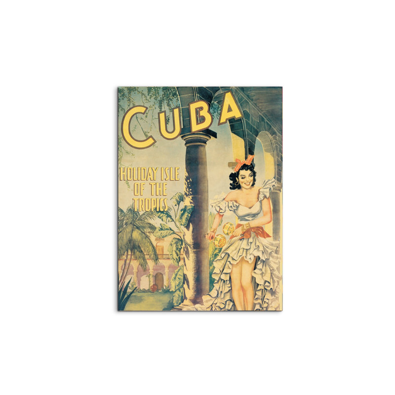 Cuba by Art Studio 77.5cm H x 58cm W MetalArt Materic Aluminum Satin Effect, Frameless Panel, Lightweight Ready to Hang