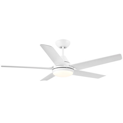 48 In Intergrated Led Ceiling Fan With White Abs Blade