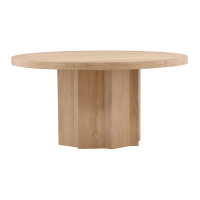 Wystan 60" Wide Rubberwood Dining Table Natural