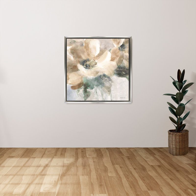 "Sensation I" par Danhui Nai, reproduction sur toile dans un cadre flottant, H 21,5 po x l 21,5 po, Argent