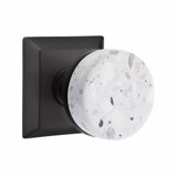 Terrazzo Round Knob with Square Rosette