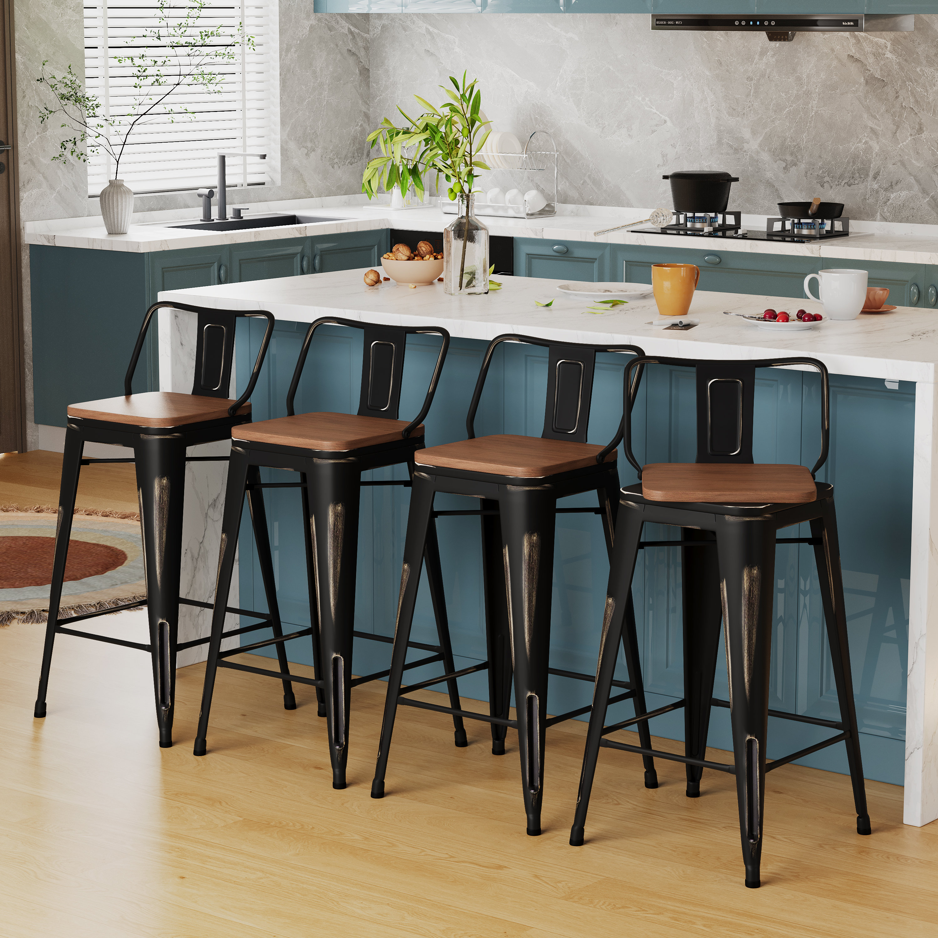 Allenville bar & 2025 counter swivel stool