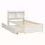 Lit simple avec lit gigogne, bibliothèque, blanc-135107323-135107325