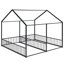 Lit plateforme simple en métal noir, 2 lits partagés, robustes et protégés Design House-349167837