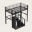 Twin Size Metal Loft Bed with Storage Staircase and Integrated Wardrobe, Space-Saving Design-1286890765