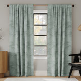 Indigo Road by Egypt Sherrod Coppa Leaf Motif Magnetic Closure 100% Blackout Back Tab Curtain Panel