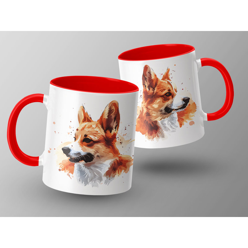 Ceramic Coffee Mug, Red, 4