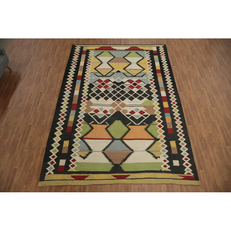 Tapis artistique Kilim 10 x 14 Une touche de couleur pour n'importe quelle pièce