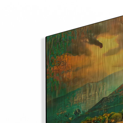 'Teotihuacan' By Pedro Gavidia Gold Metal Wall Art, 36" x 24"