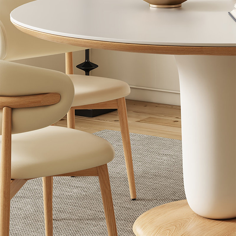 Matte Rock Plate Round Dining Table, 29.5"H x 43.3"L x 43.3"W