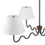 Luminaire suspendu à 4 branches Sunlit Squiggle en noyer noir-101991368