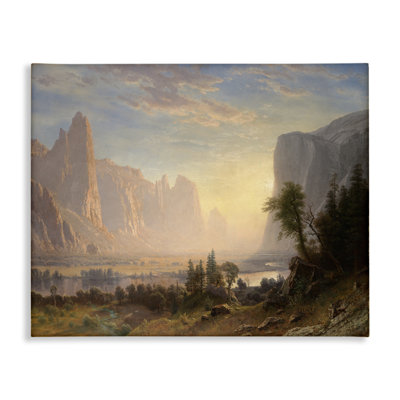 Classic Bierstadt Valley of Yosemite Canvas Wall Art by one1000paintings