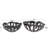Maielle Aluminum Metal Drip Abstract Decorative Bowl with Open Frame Design Set-1703584757