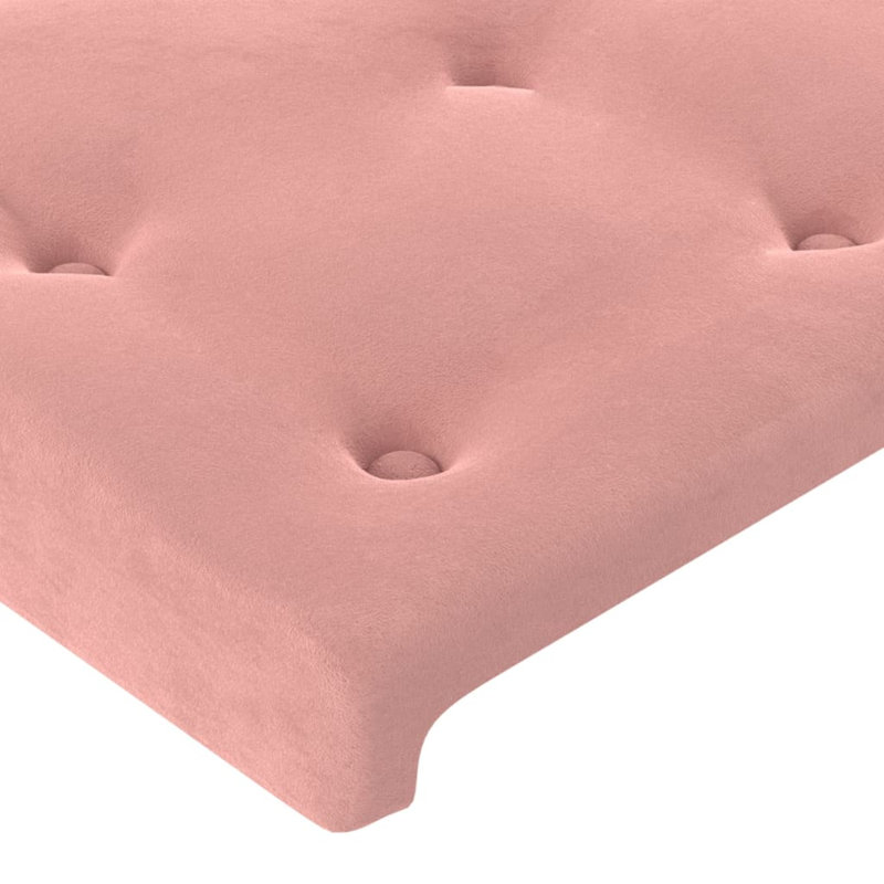 Headboard, Pink Velvet, 88cm H x 100cm W x 5cm D