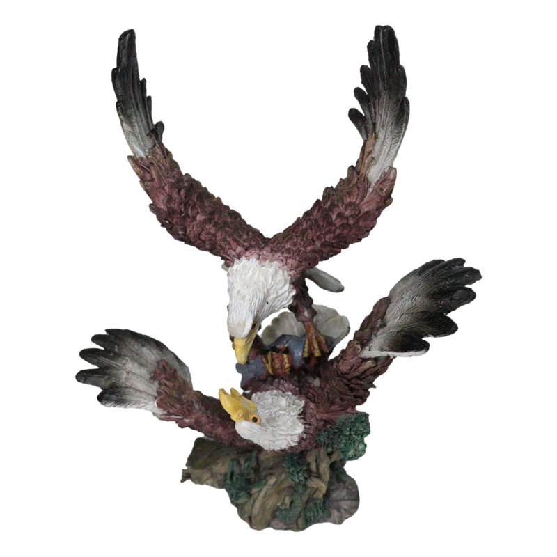Figurine de combat de 2 aigles à tête blanche de Wild Heritage : bataille aérienne