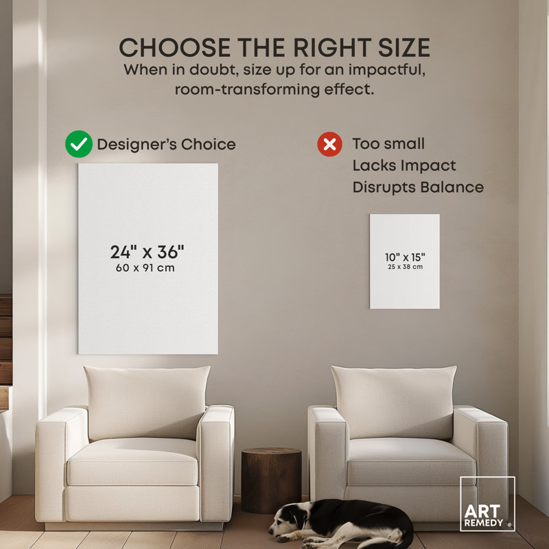 Neutral Abstract Canvas Wall Art with White Frame, 25" x 17"
