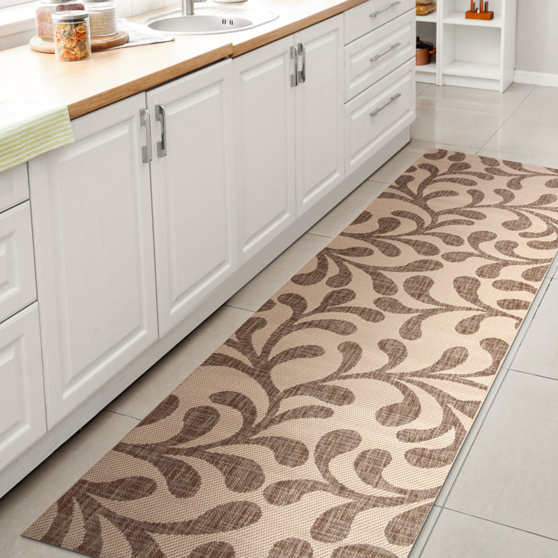 Elsea All Over Indoor/Outdoor Rug, Runner 2'2" x 8', Brown/Beige