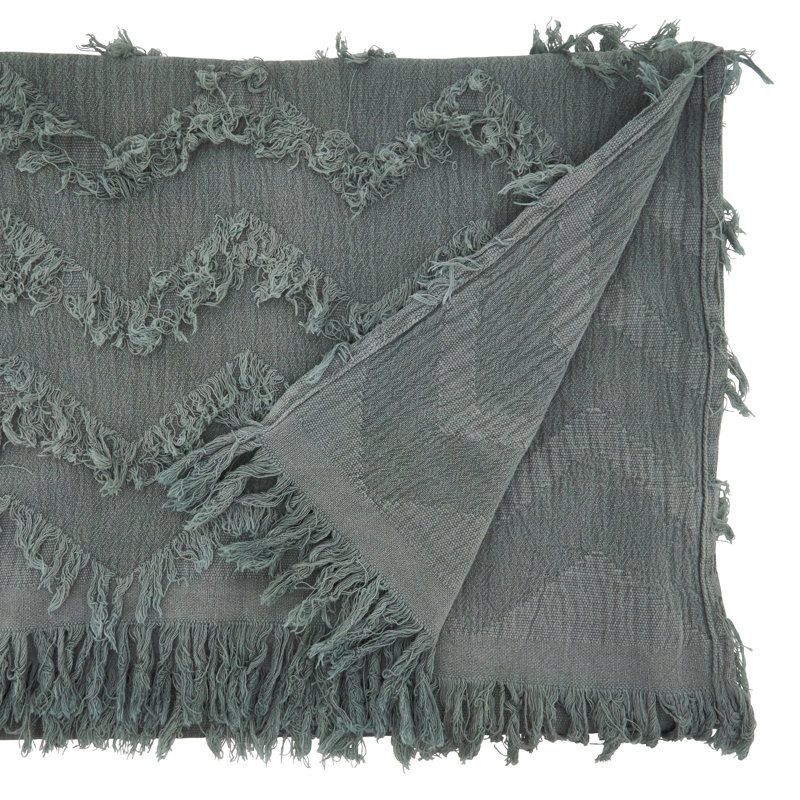 Chemin de table Farrah, Bleu / Gris