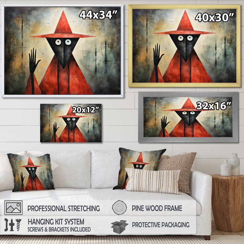 Coral Gray Mexico Art El Hombre, reproduction d'art sur toile, H 34 po x l 44 po x P 1,5 po, Cadre simple noir