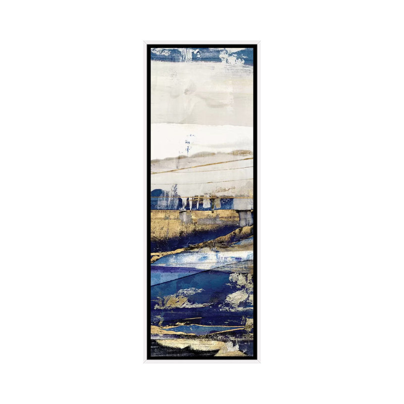 Ultramarine II par Isabelle Z - reproduction d'art, H 60 po x l 20 po x P 1,5 po, Toile blanche encadrée