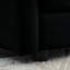 Fauteuil Comfy en chenille noire - Assemblage simple et respirant