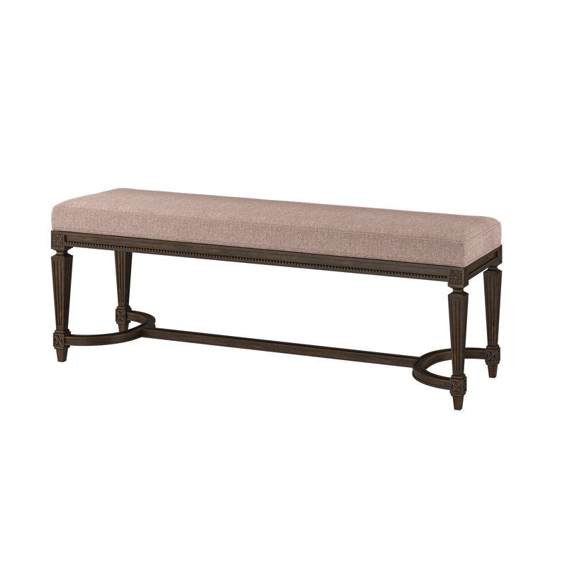 Grant II Upholstered Bench, Espresso, Hanover Twilight (Performance fabric) 1354-94