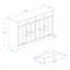 Buffet de rangement 55,91 "avec 2 tiroirs et 4 portes-910746341
