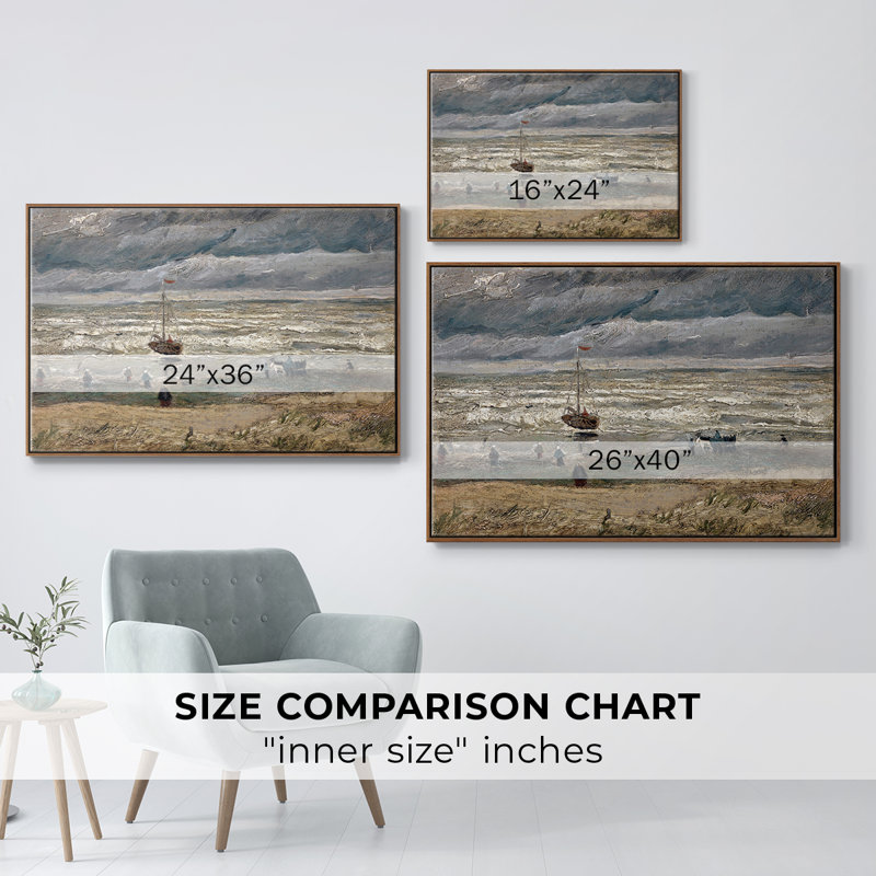 Paysage rétro - Cxxvii, Toile encadrée noyer flottant, H 17 po x l 25 po x P 2 po