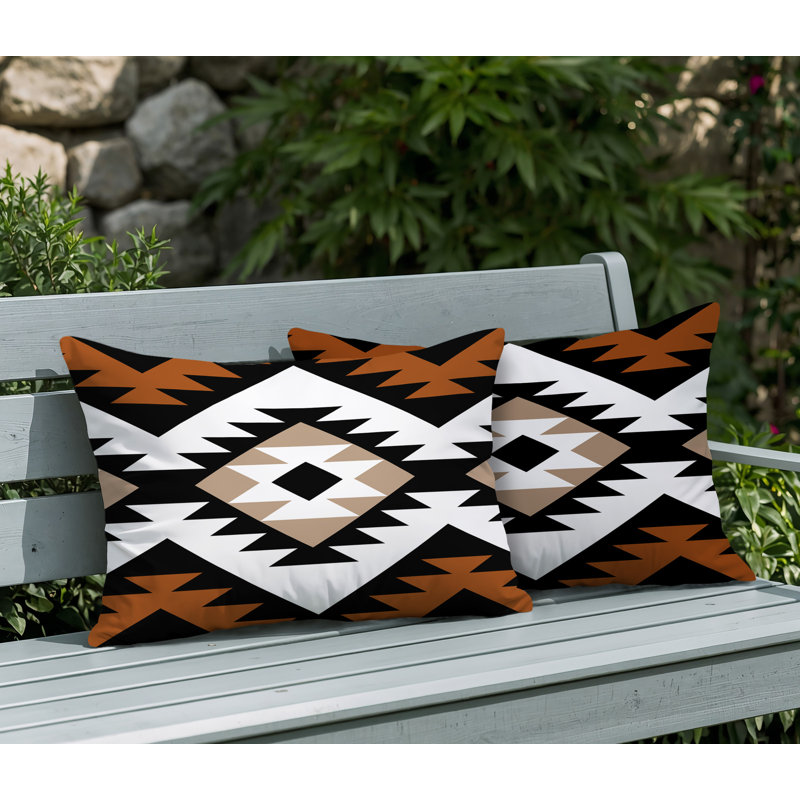 Coussin intérieur / extérieur Seka, 20x14, Orange brûlé