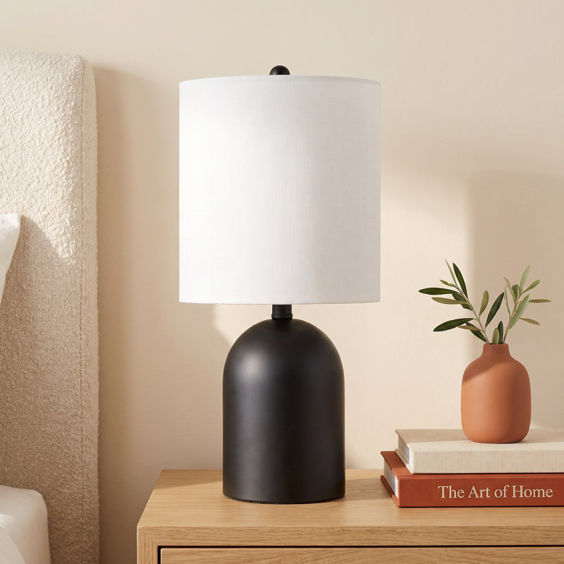 Gossner 13.25" Bedside Table Lamp, Black