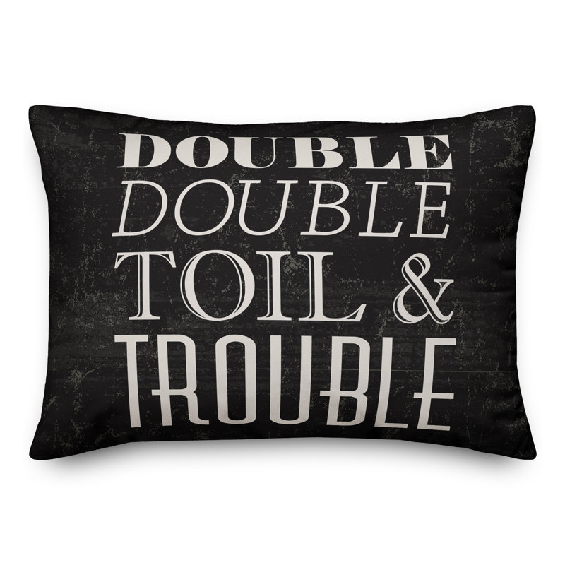  Housse et insert de coussin rectangulaire Double Toil Trouble