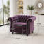 Fauteuil club classique en velours avec pieds en bois de bouleau