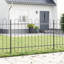 Clôture de jardin vidaXL 2 pièces gris 11,15 x 3,94 pi en acier thermolaqué