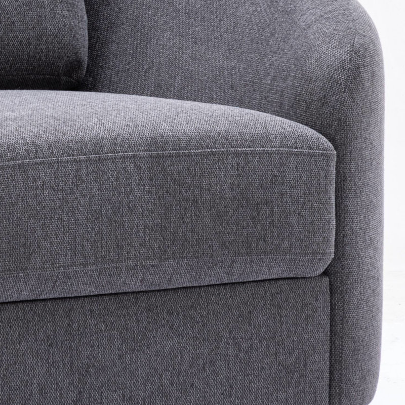 Chaise d'appoint moderne en lin pour salon, chambre à coucher