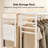 Portable Freestanding Rolling Bamboo Clothes Rack White Garment Drying Stand With Shelves Hanging Rod-1102326725