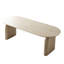Table de salle à manger extensible ovale en bois, base à double pilier de 59,06 po à 90,55 po pour les repas et les rassemblements à domicile