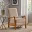 Fauteuil inclinable manuel en tissu et bois