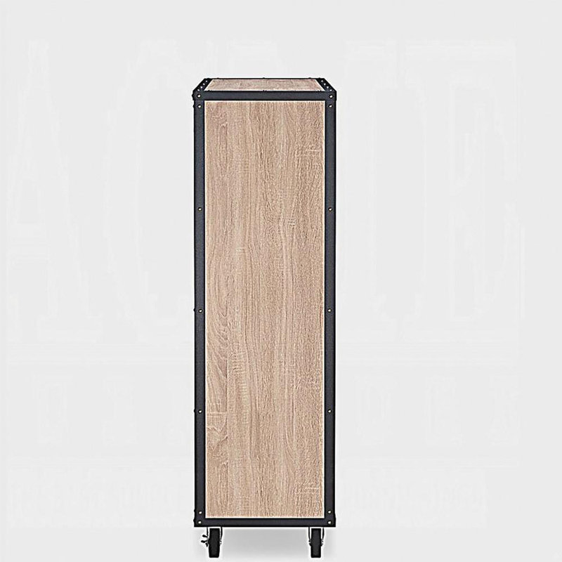 Commode 5 tiroirs en chêne clair patiné