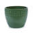 Set of 3 Ceramic Flowerpot, Modern Planter for Patio, Garden, Windowsill - Antique Green-2035123668
