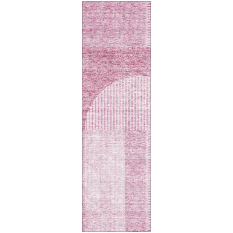 Premium Machine Washable Prisco Blush Rug, Runner 2'3" x 7'6"