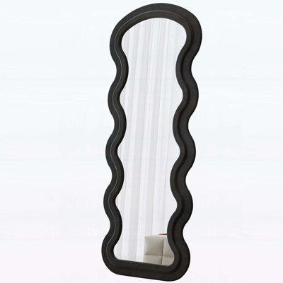 Full Length Wavy Floor Mirror for Bedroom