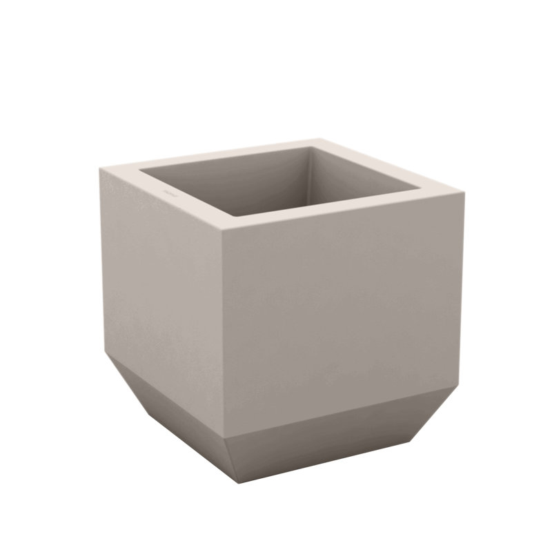 Pot à fleurs en résine Vela, Taupe