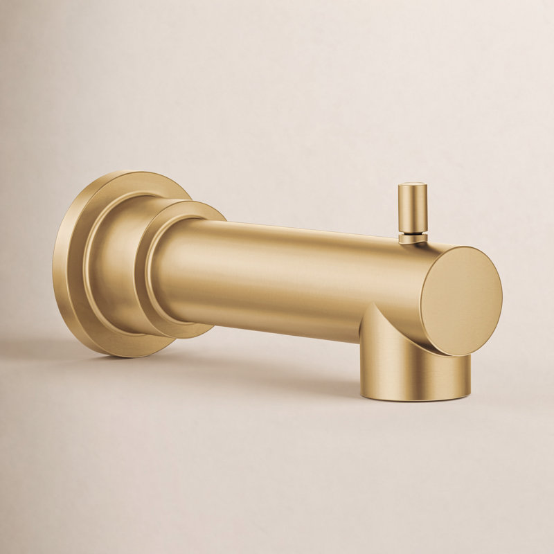 Align Wall Mounted Tub Spout with Diverter, Brushed Gold